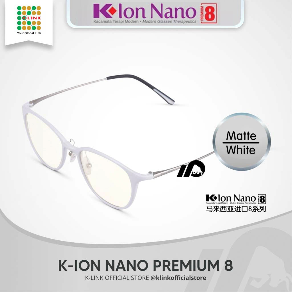 K-ION NANO PREMIUM 8 White frame color changing Klon nano glasses K-LINK K-lon nano ORIGINAL Klonnano kion nano kionnano