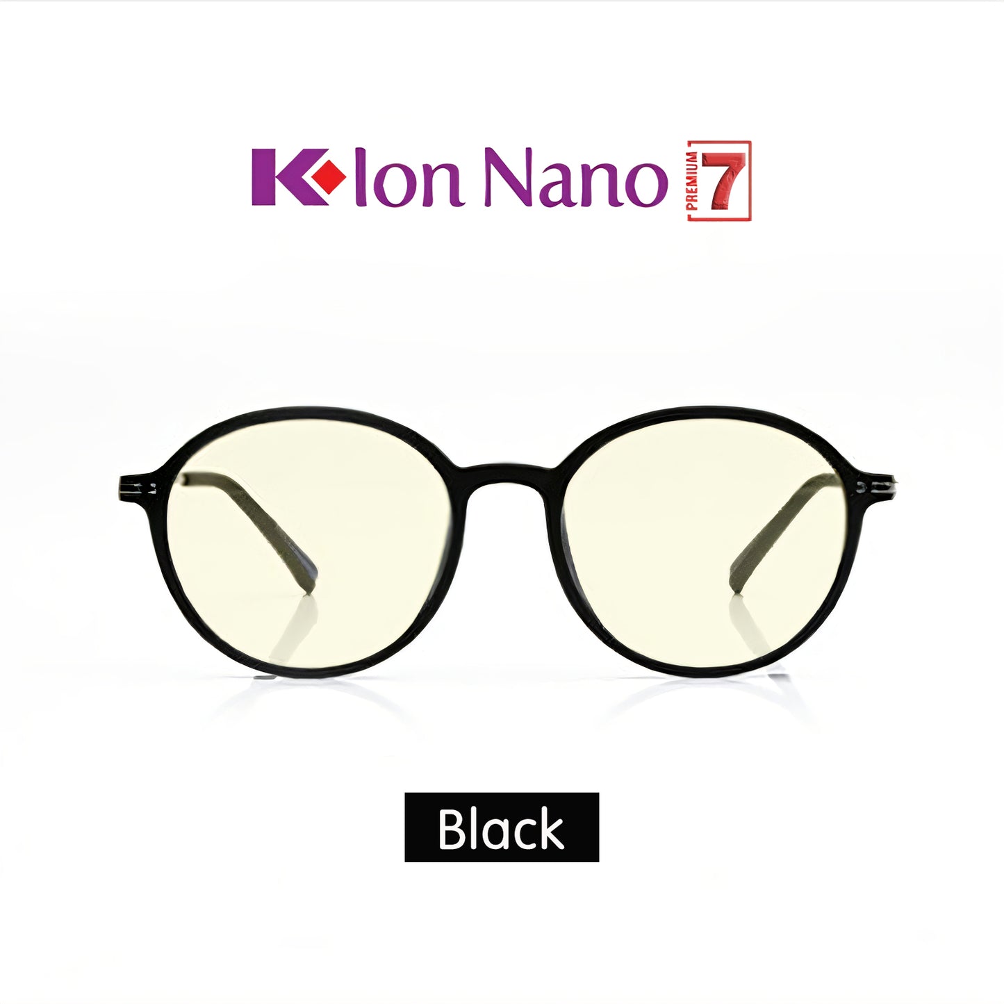 K-ION NANO PREMIUM 7 Black Round Frame Glasses Klon nano Kacamata Kesihatan K-lon nano K-LINK ORIGINAL Klonnano kion nano kionnano