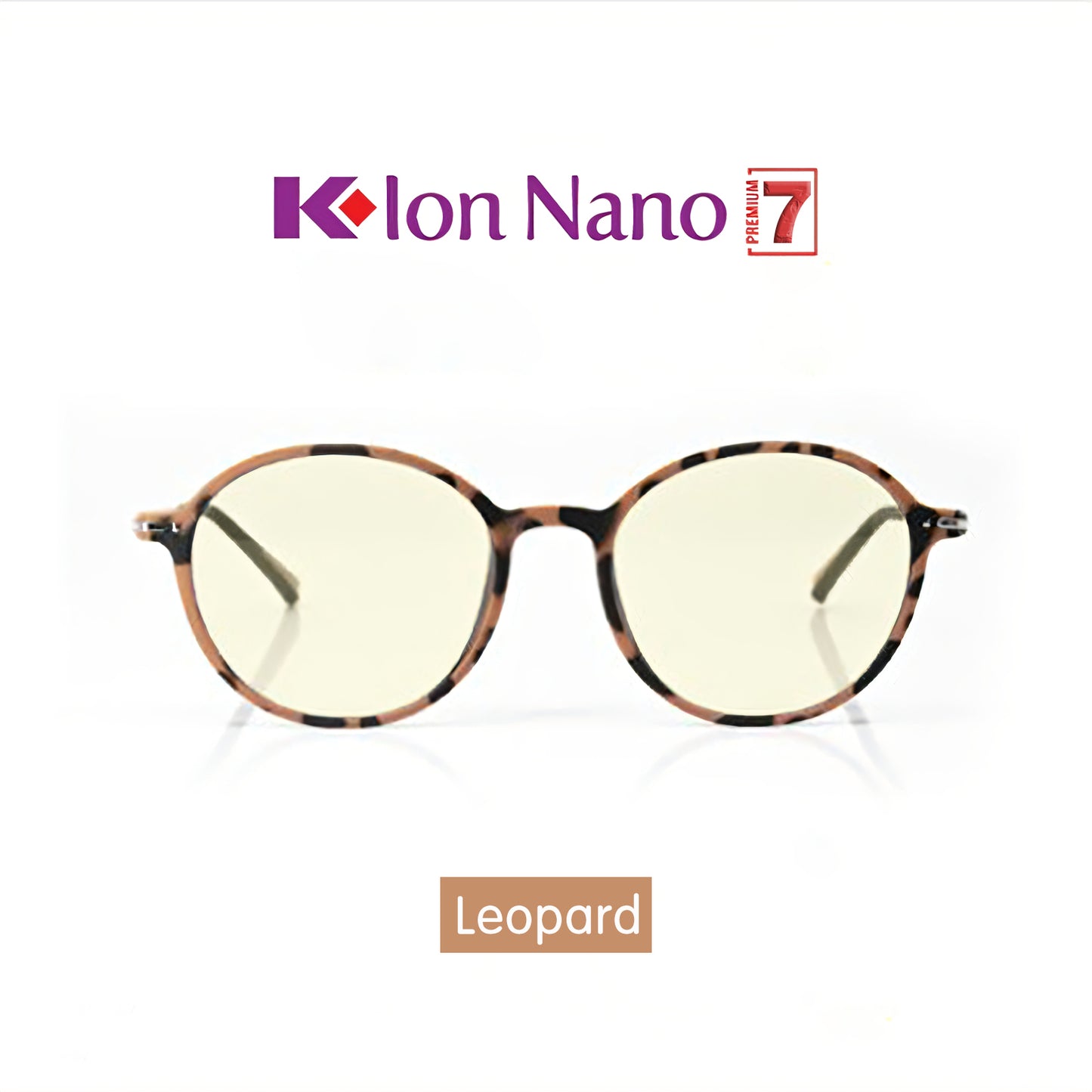 K-ION NANO PREMIUM 7 Leopard Print Round Frame Health Klon nano Glasses Kacamata Kesihatan K-LINK K-lon nano ORIGINAL Klonnano kion nano kionnano