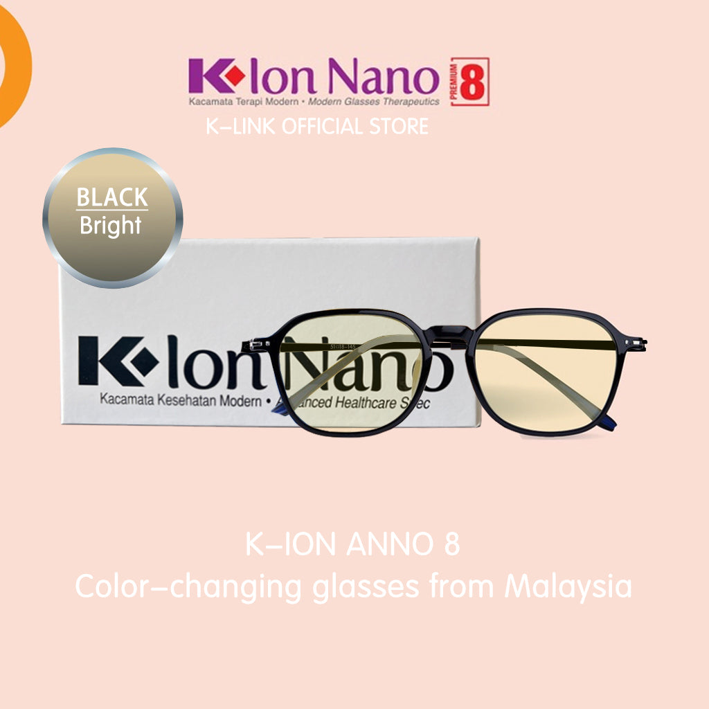 K-ION NANO SPEC PREMIUM 8 glasses with a bright black square frame from K-lon nano Klon nano K-LINK ORIGINAL Klonnano kion nano kionnano